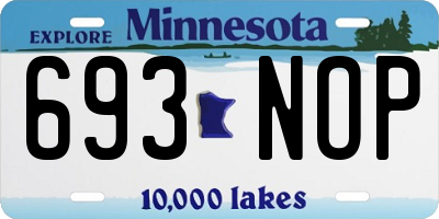 MN license plate 693NOP