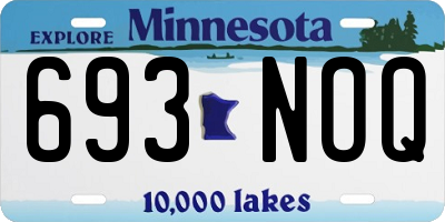 MN license plate 693NOQ