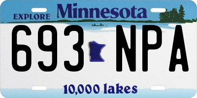 MN license plate 693NPA
