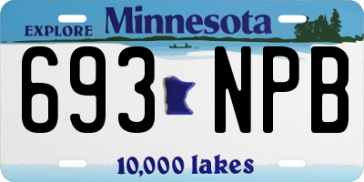 MN license plate 693NPB