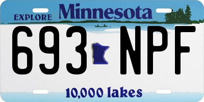 MN license plate 693NPF