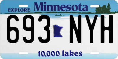 MN license plate 693NYH