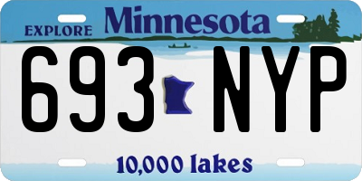 MN license plate 693NYP