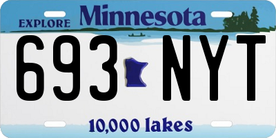 MN license plate 693NYT