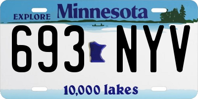MN license plate 693NYV