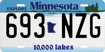 MN license plate 693NZG