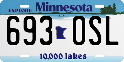 MN license plate 693OSL