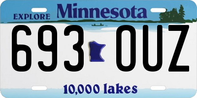 MN license plate 693OUZ