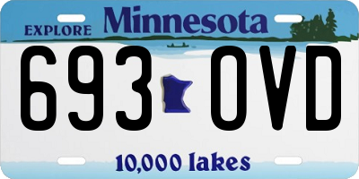 MN license plate 693OVD