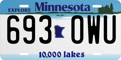 MN license plate 693OWU