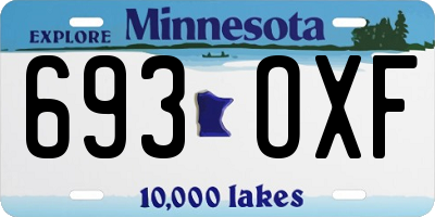 MN license plate 693OXF