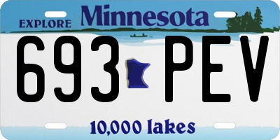 MN license plate 693PEV