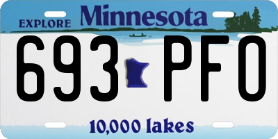 MN license plate 693PFO