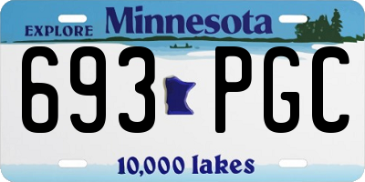 MN license plate 693PGC