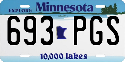 MN license plate 693PGS