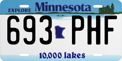 MN license plate 693PHF