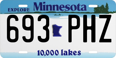 MN license plate 693PHZ