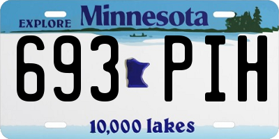MN license plate 693PIH