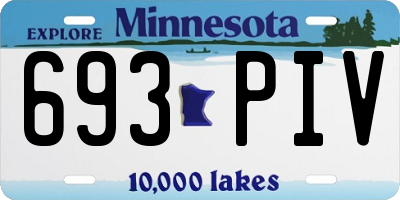 MN license plate 693PIV