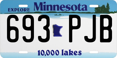 MN license plate 693PJB
