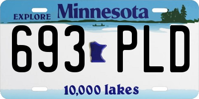 MN license plate 693PLD