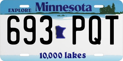 MN license plate 693PQT
