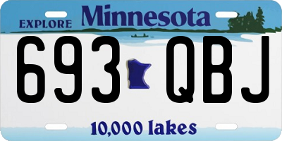 MN license plate 693QBJ