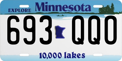 MN license plate 693QQO
