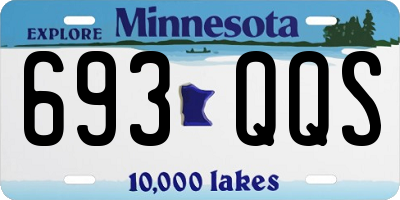 MN license plate 693QQS