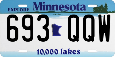 MN license plate 693QQW