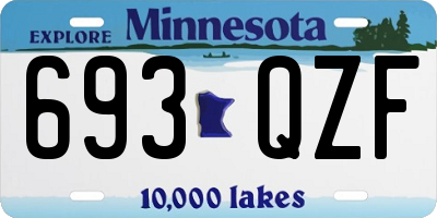 MN license plate 693QZF