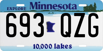 MN license plate 693QZG