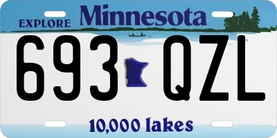 MN license plate 693QZL