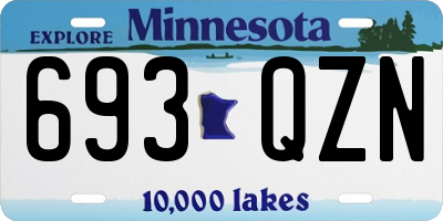 MN license plate 693QZN