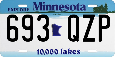 MN license plate 693QZP