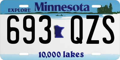 MN license plate 693QZS