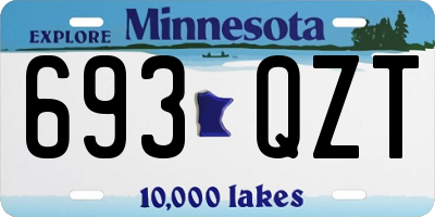MN license plate 693QZT