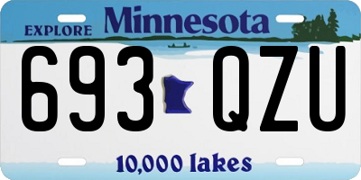 MN license plate 693QZU