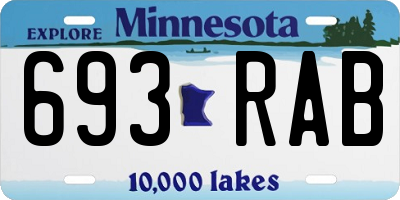 MN license plate 693RAB
