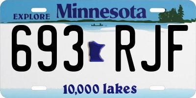 MN license plate 693RJF
