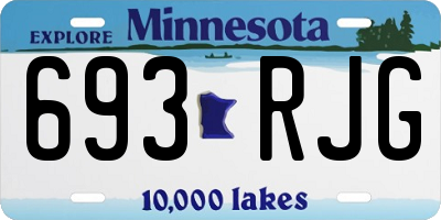MN license plate 693RJG