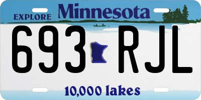 MN license plate 693RJL