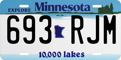 MN license plate 693RJM