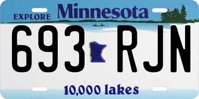 MN license plate 693RJN