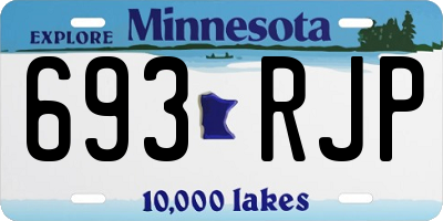MN license plate 693RJP