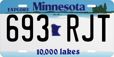 MN license plate 693RJT