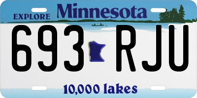MN license plate 693RJU