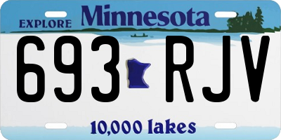MN license plate 693RJV
