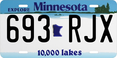MN license plate 693RJX