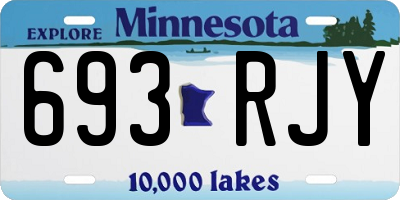 MN license plate 693RJY